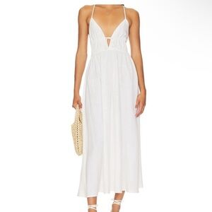L*Space White midi Dress